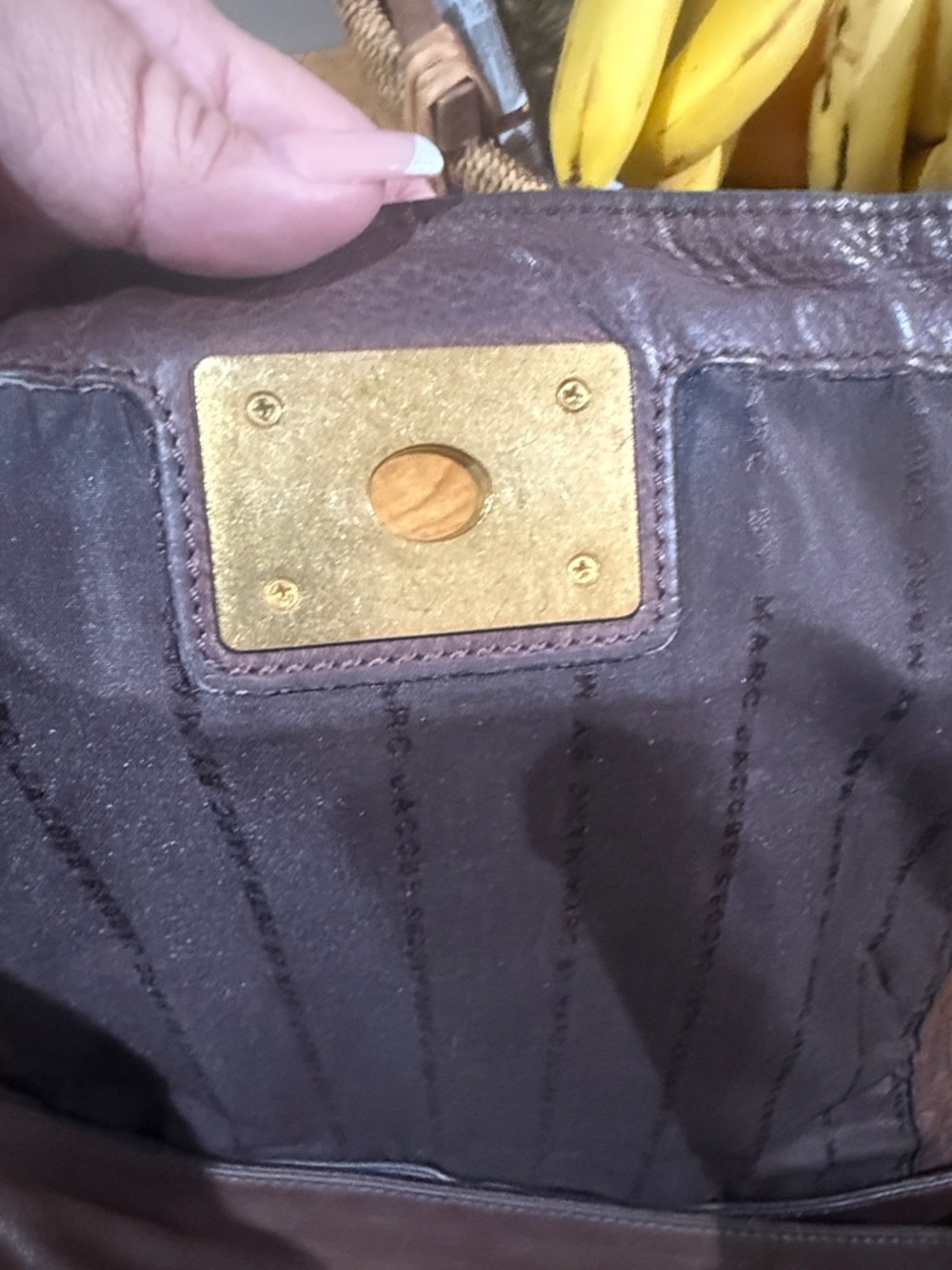 Brown Leather Messenger Bag with Turn-Lock Closure - Picture 10 of 16